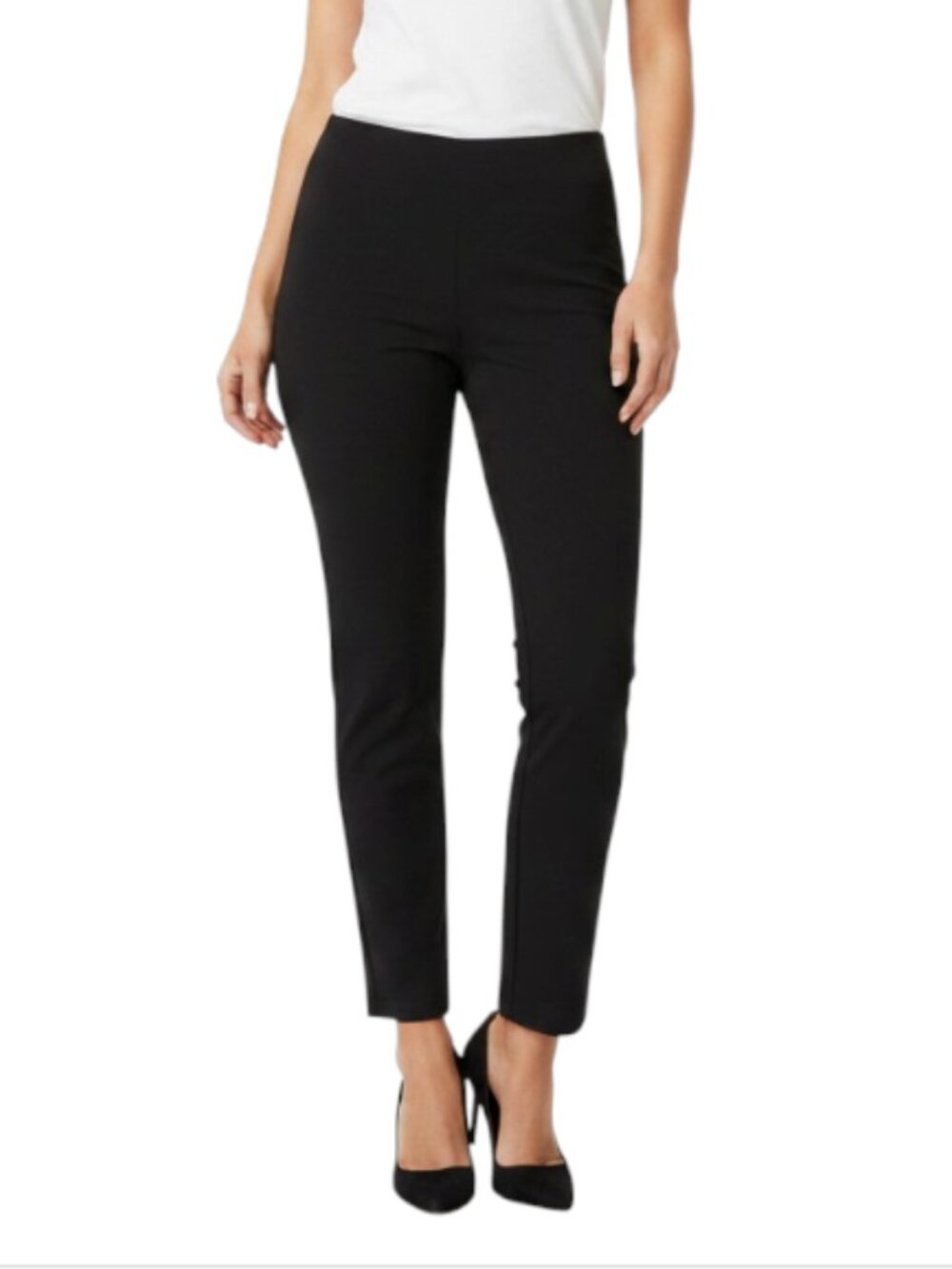 QUINCE Ultra-Stretch Ponte Straight Leg Pant Sz M Black Versatile Office City